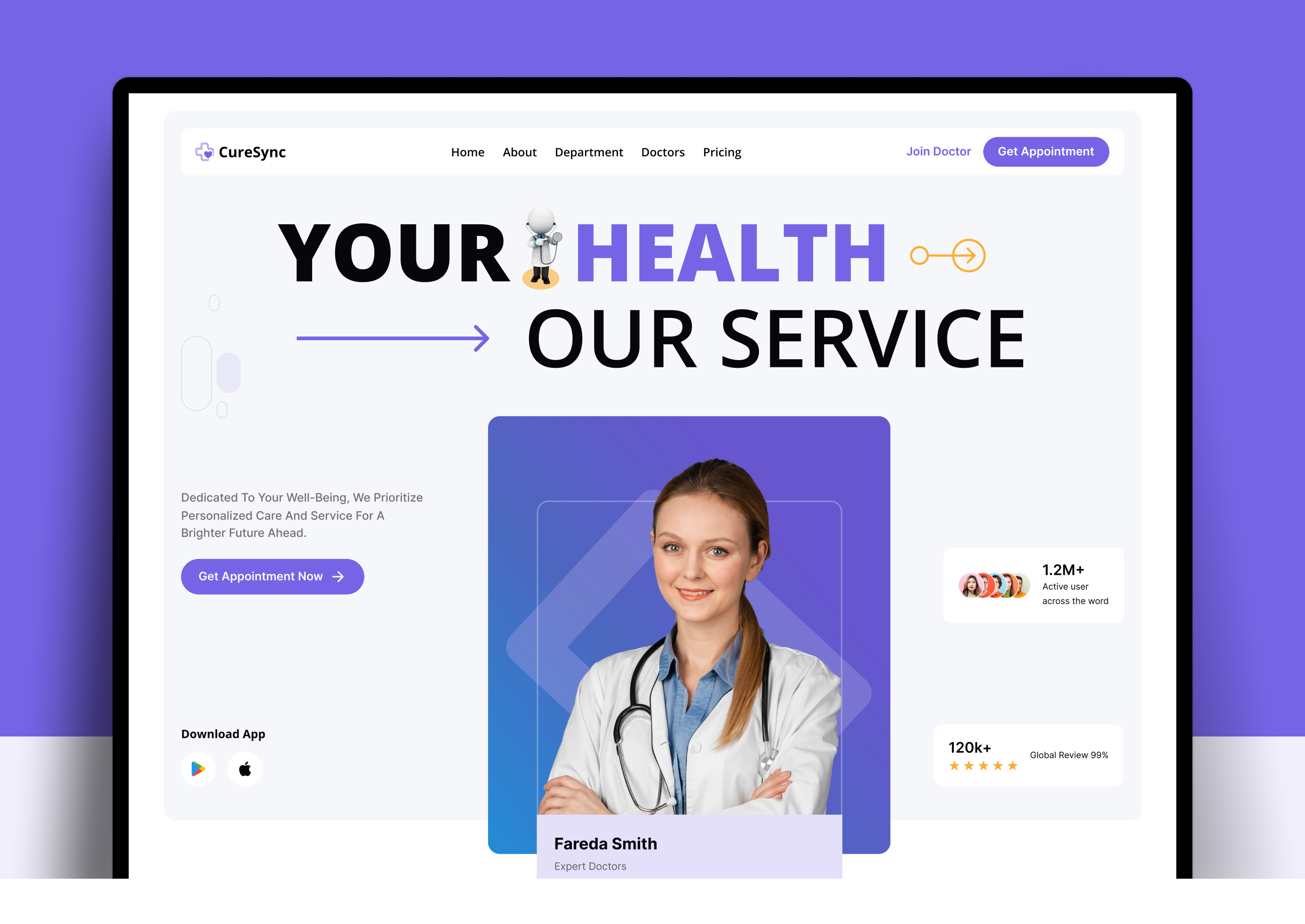Example of Landing Page UI/UX Design (Per Page)